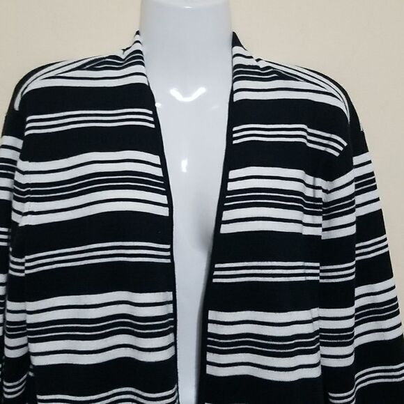 Kasper Black and White Sweater Sz XL - Picture 4 of 8